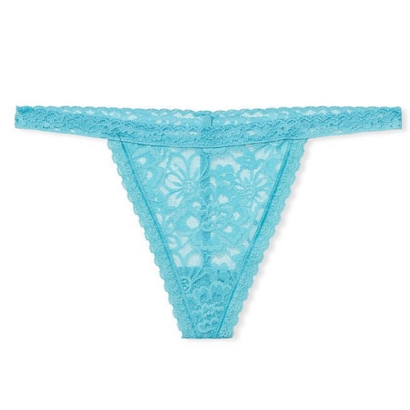 Victoria's Secret Other - Victoria’s Secret floral lace (Blue Romance) V-String